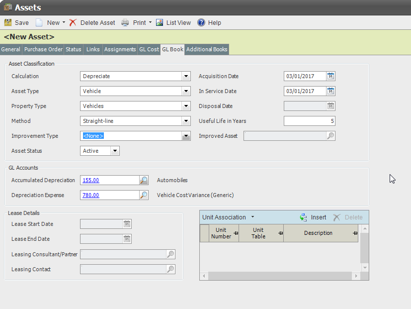 asset setup